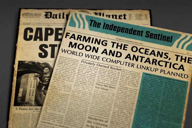 Blade Runner Inspired Independent Sentinel Newspaper Prop A4 A3 A2 Art Print