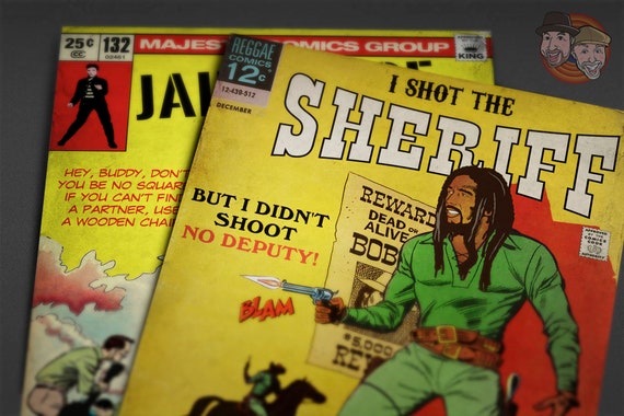 Bob Marley 'I Shot the Sheriff' Vintage Comic Art Print - Etsy