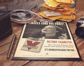 George Orwell 1984 'victory Cigarettes' Vintage Style Art Print