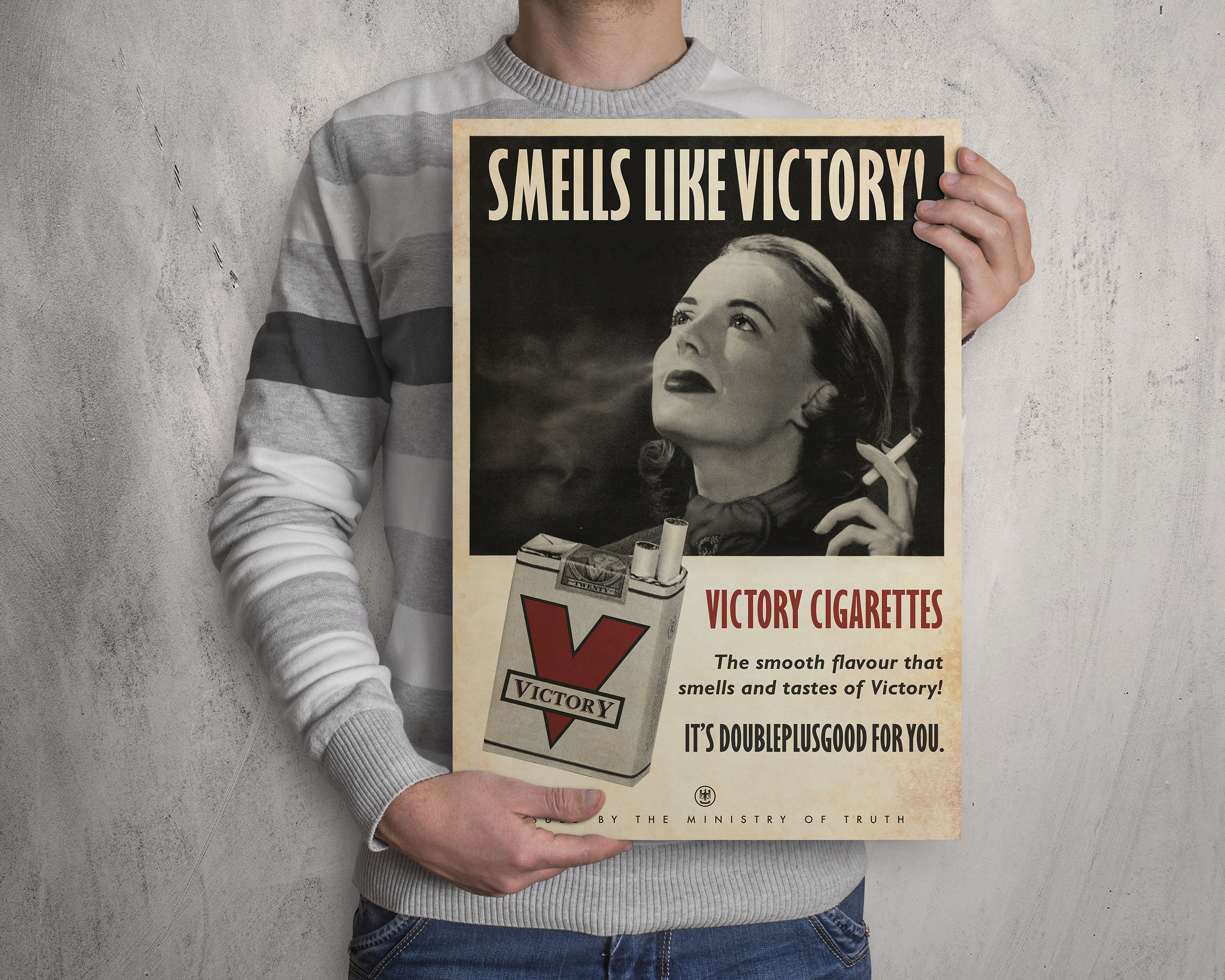 George Orwell 1984 'victory Cigarettes' Vintage Style Art Print
