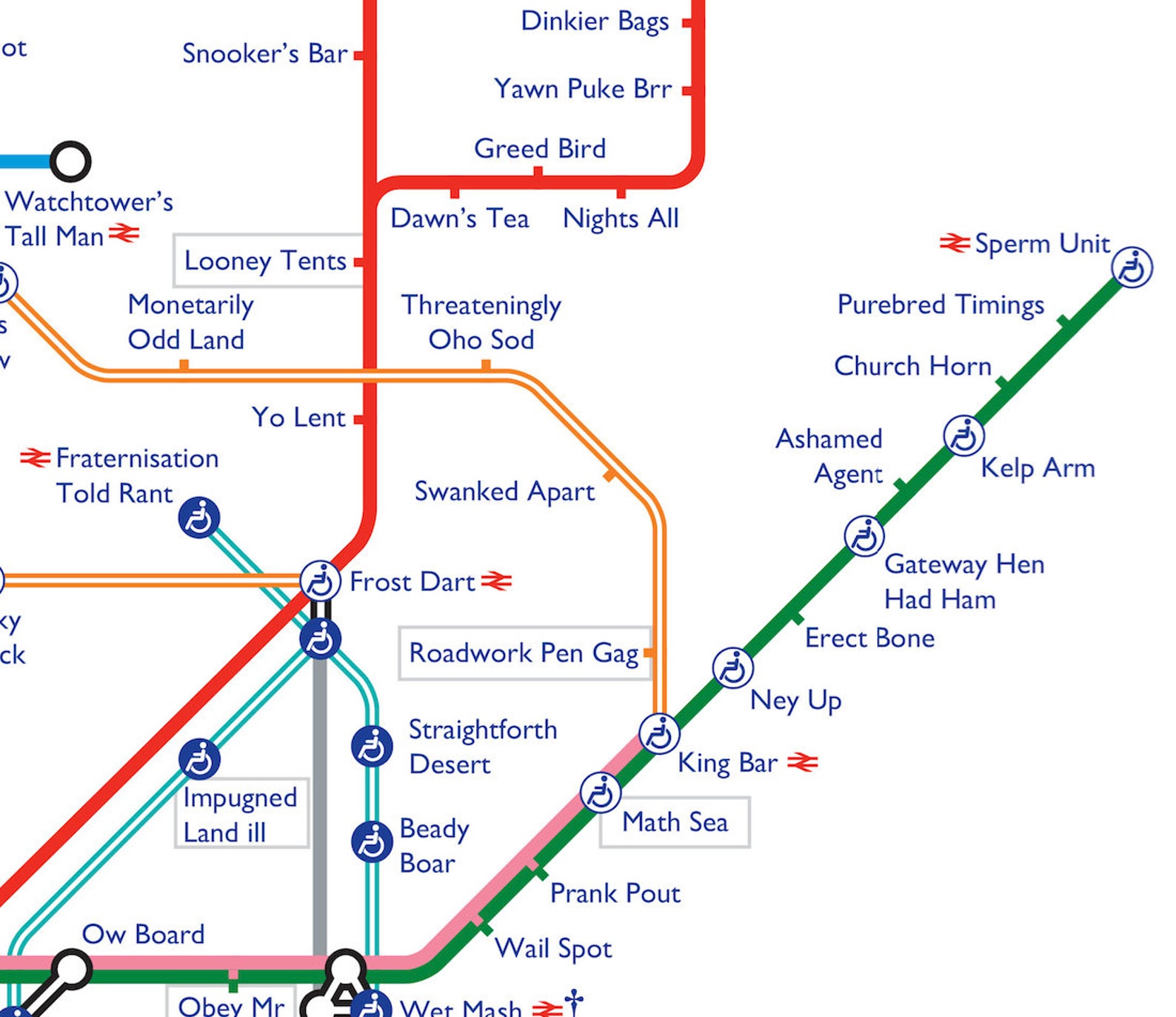 Anagram London Underground Inspired Tube Map Educational A3 A2 Etsy UK