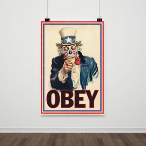 John Carpenter They Live Inspired Obey I Want You Propaganda Art Print A1 A2 A3 A4 image 6