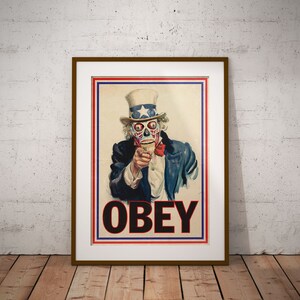 John Carpenter They Live Inspired Obey I Want You Propaganda Art Print A1 A2 A3 A4 image 5