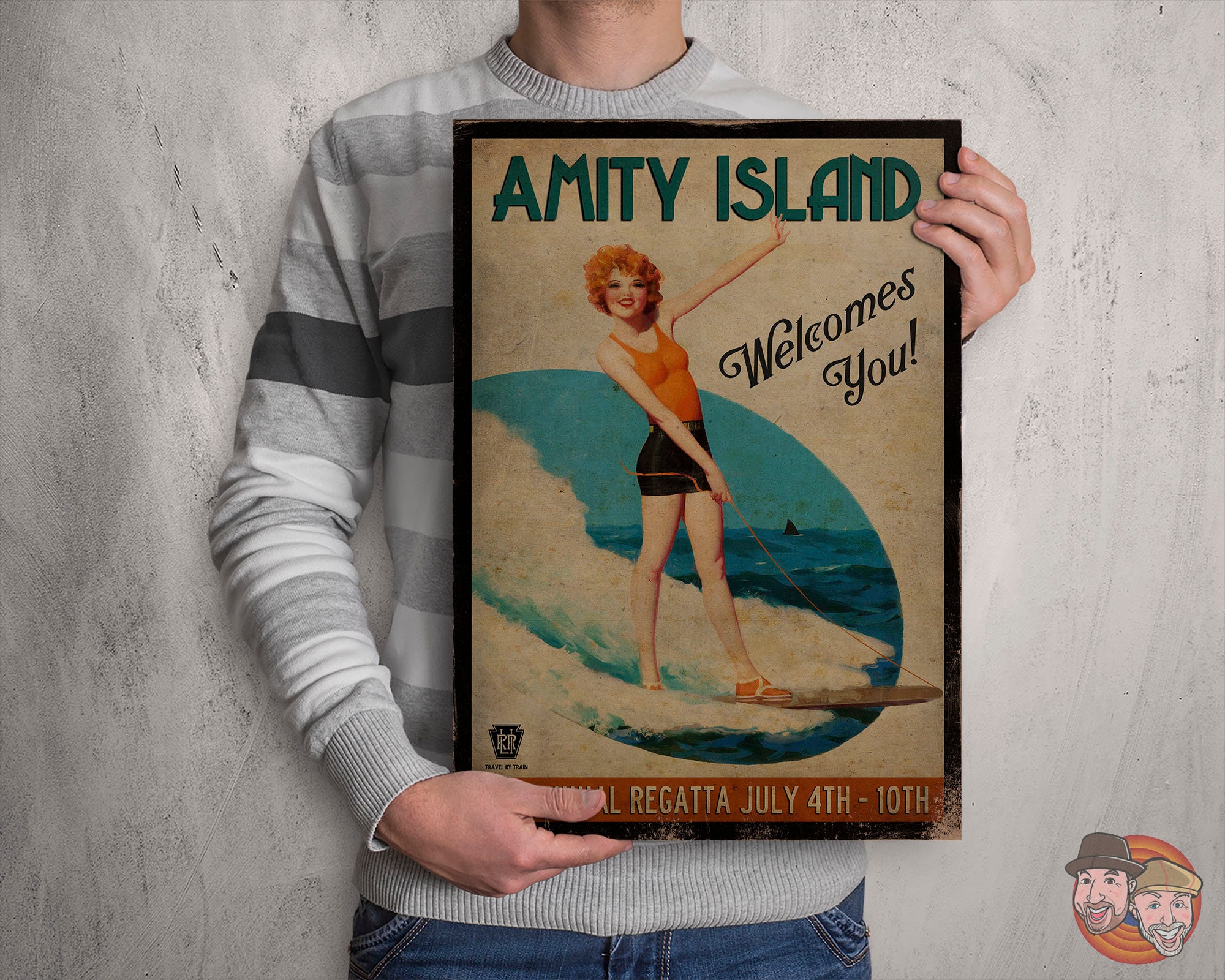 Discover Vintage Style Jaws Inspired Amity Island 1925 1st Posters