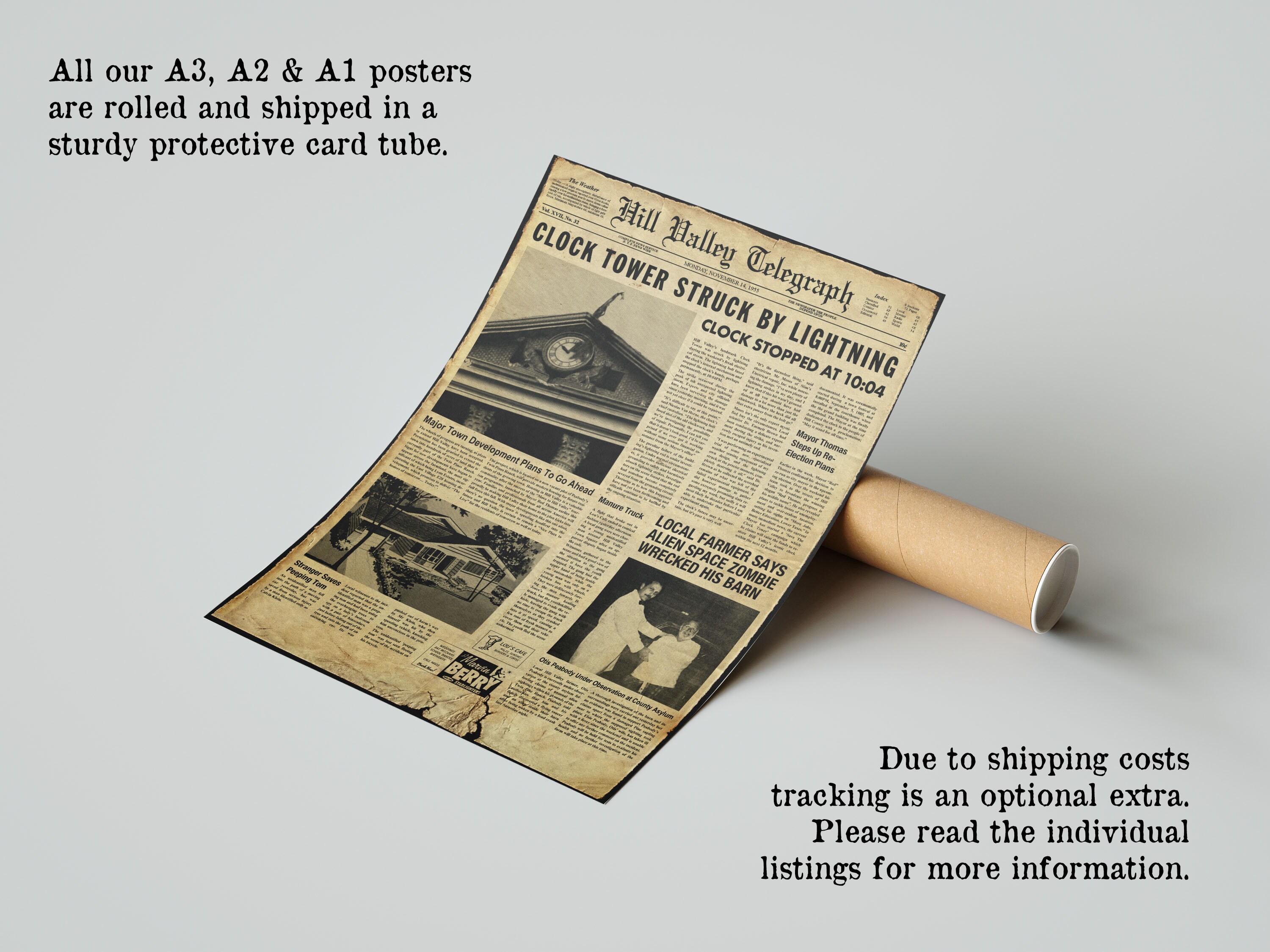 Back to the Future Newspaper Art Print: Hill Valley Telegraph - Etsy