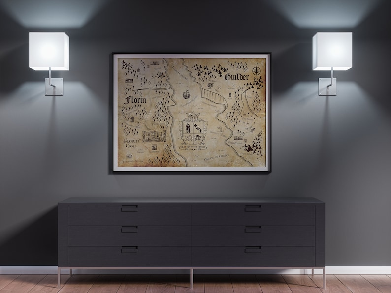 The Princess Bride Story Map A William Goldman & Rob Reiner Inspired Vintage Look A4 A3 A2 A1 Art Print image 3