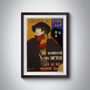 Doctor Who Inspired Tom Baker Toulouse Lautrec A4 A3 A2 A1 Poster Print