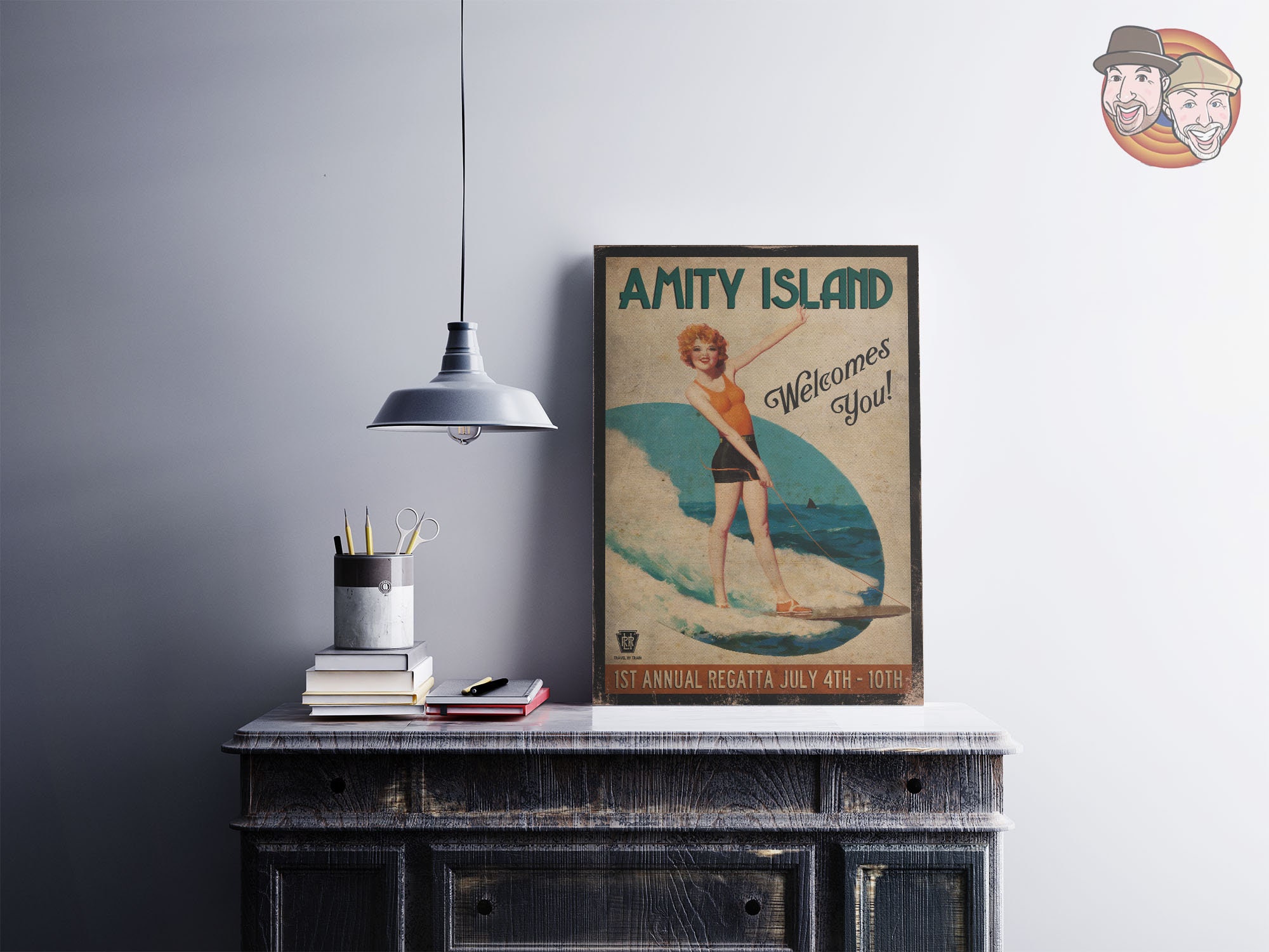 Discover Vintage Style Jaws Inspired Amity Island 1925 1st Posters