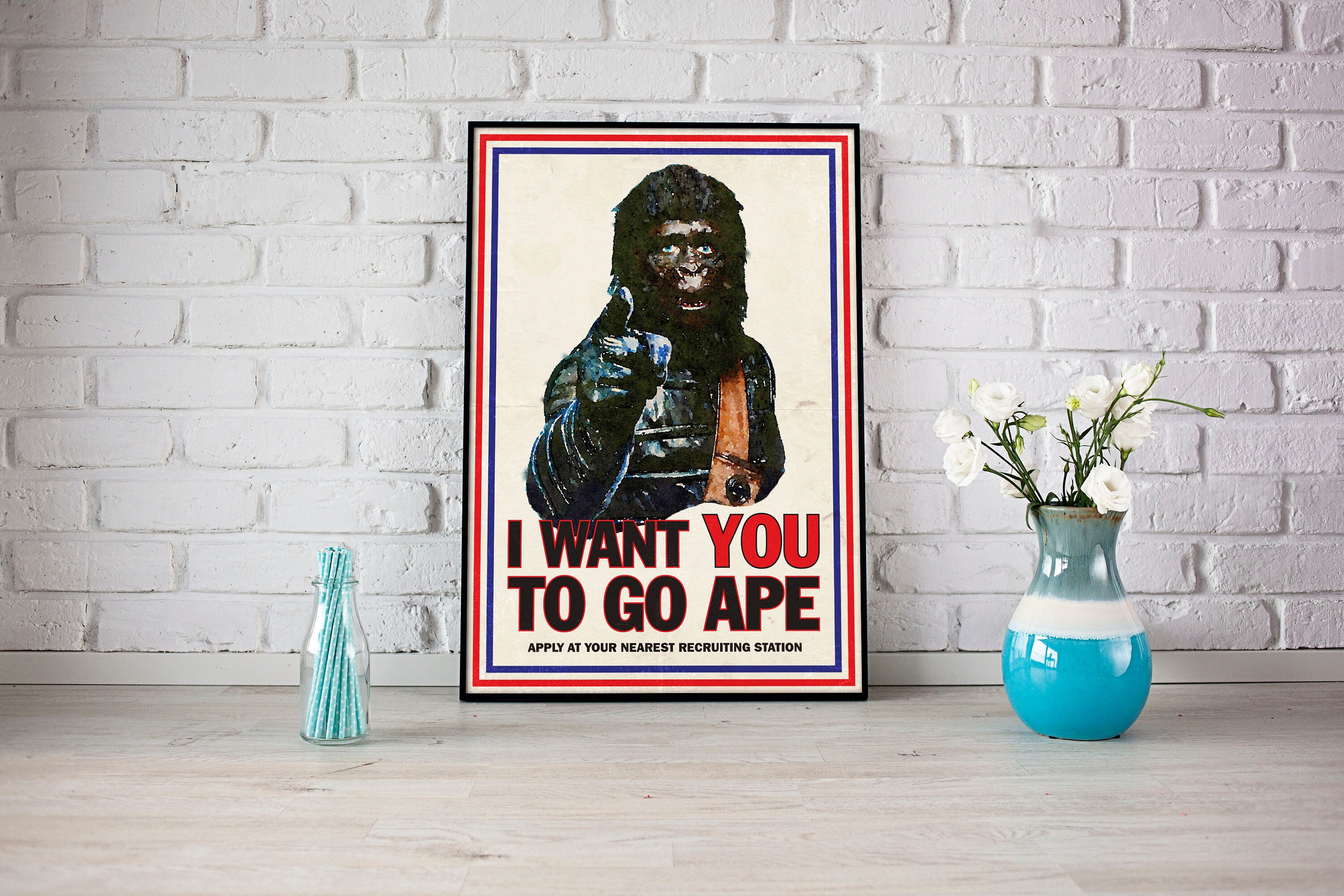 Retro of the Apes Inspired I Want You for to Go Ape Etsy UK