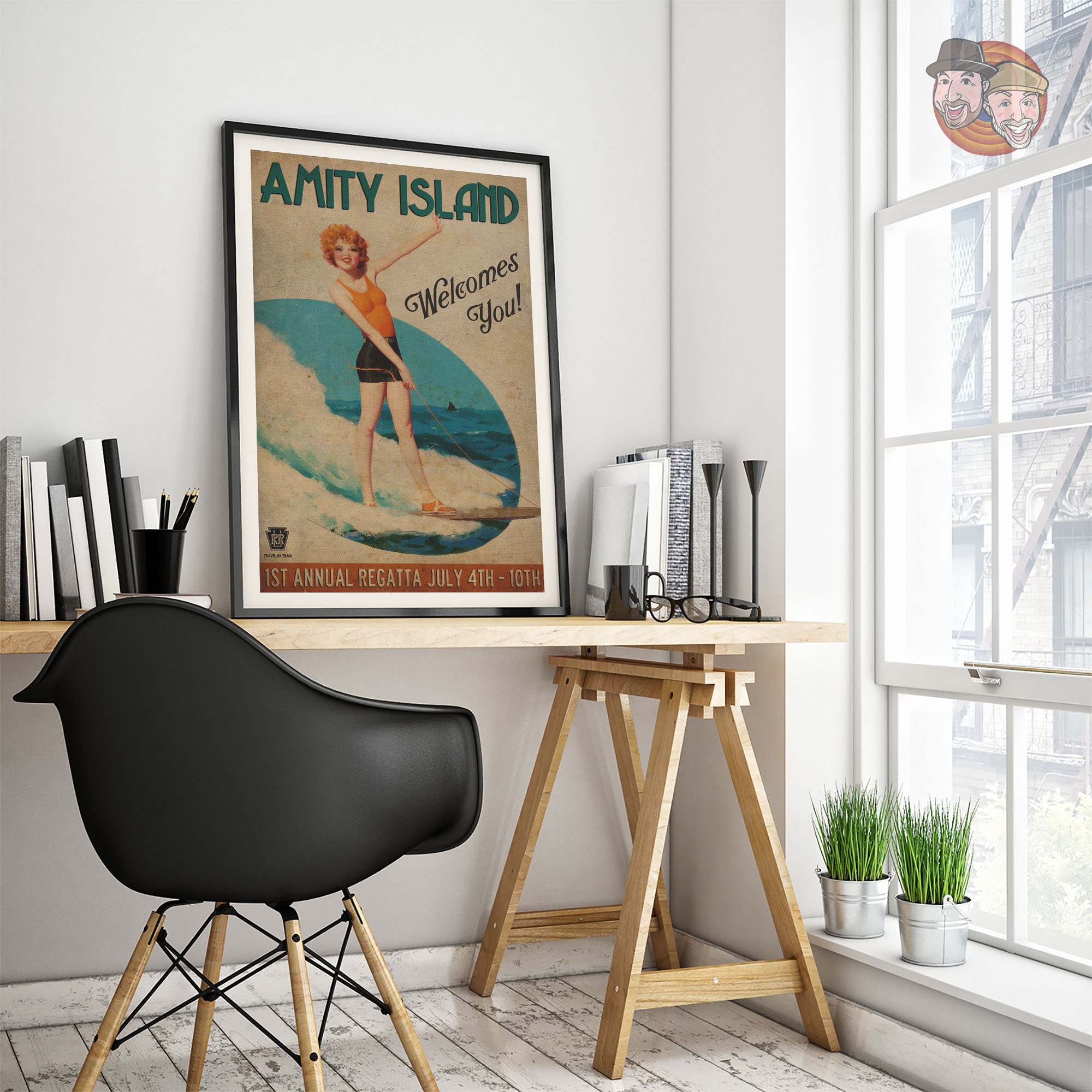 Discover Vintage Style Jaws Inspired Amity Island 1925 1st Posters