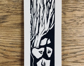 Original 'Broken Doll' Lino Print Bookmark