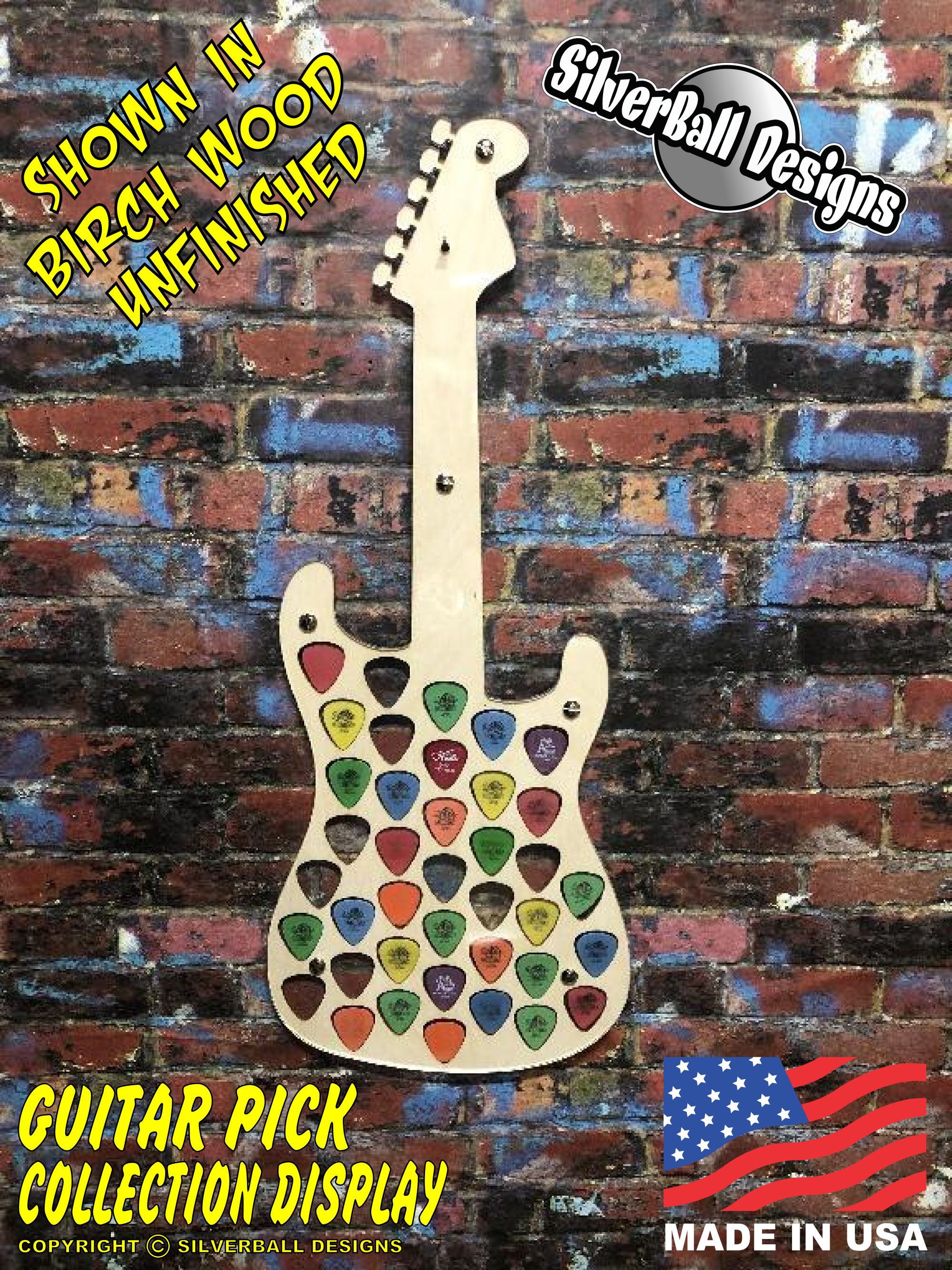 Electric Fender Style Guitar Guitar Pick Collection Display Etsy