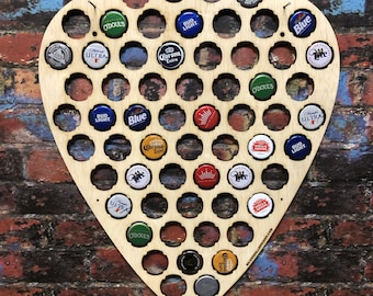 Guitar Pick Style Design Bottle cap holder - Custom Beer Pop Bottle cap holder great for a Gift, Fathers day, birthday or your Man Cave