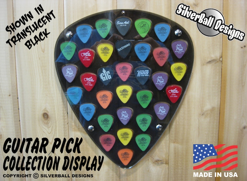 Guitar Pick Collection Display Custom Laser Cut Wall Etsy