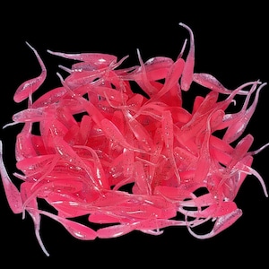 Shad Fry 2" length - Ice/Bubble Gum Flash (Clear/Pink w/pepper/silver glitter)