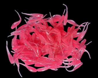 Shad Fry 2" length - Ice/Bubble Gum Flash (Clear/Pink w/pepper/silver glitter)