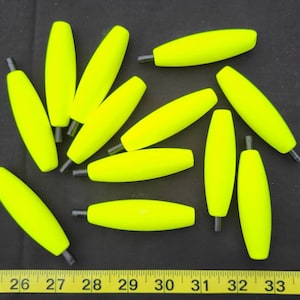 10 Weighted, Snap-on Styrofoam Fishing Floats, Choose 2, 2-1/2 or