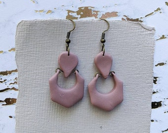 The Jess | Clay Earrings | Handmade Polymer Clay Jewelry | Modern Bold Statement Accessory | Lightweight Dangle Drop Earrings | NickelFree