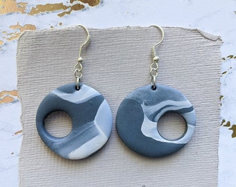 The Bethany | Clay Earrings | Handmade Polymer Clay Jewelry | Modern Bold Statement Accessory | Lightweight Dangle Drop Earrings |NickelFree