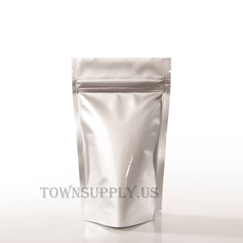small resealable ziplock bags coffee favor bag 20-1 oz silver foil lined stand up pouches with clear front food safe packaging supply