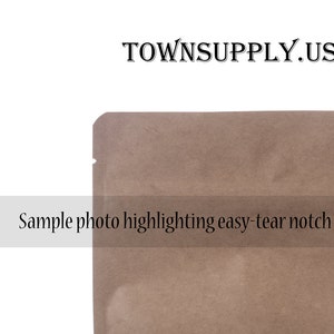 100 4 oz frosted clear poly stand up pouches, product packaging supply, recloseable food safe bags, resealable DIY party favor, TownSupply image 3