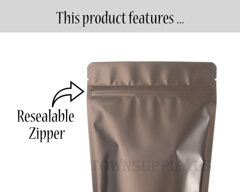 100 8 oz matte gold stand up pouches foil lined storage Etsy Italia