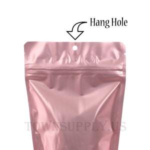 20 4 Oz Rose Gold Stand up Pouches With Clear Front and Hang - Etsy