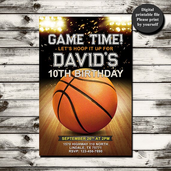 Basket Compleanno Invito Inviti Al Gioco Basket Sport Compleanno Festa Di Notte Di Basket Basket Compleanno Invita Flyer