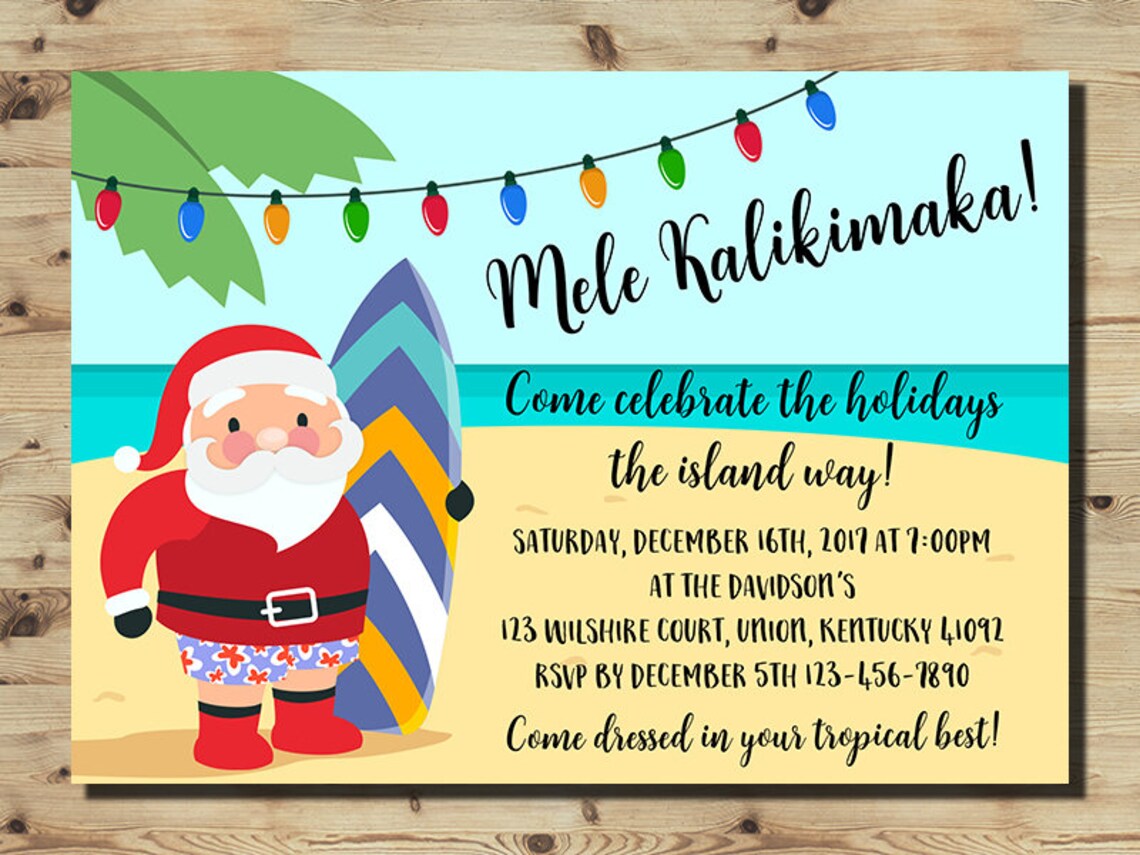 Tropical Christmas Party Invitation Hawaiian Christmas Party Etsy tropical-christmas-party-invitation-hawaiian-christmas-party-etsy