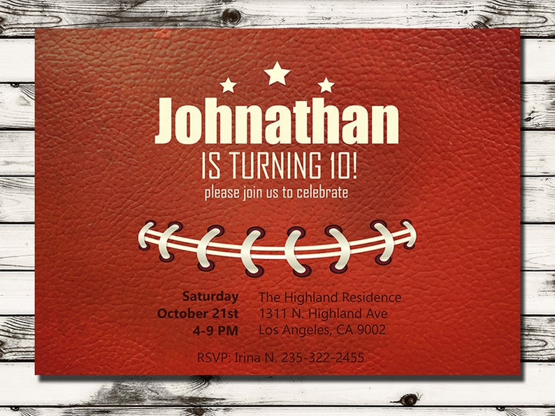 Football Party Invitation Tailgate Invitation Tailgate Etsy