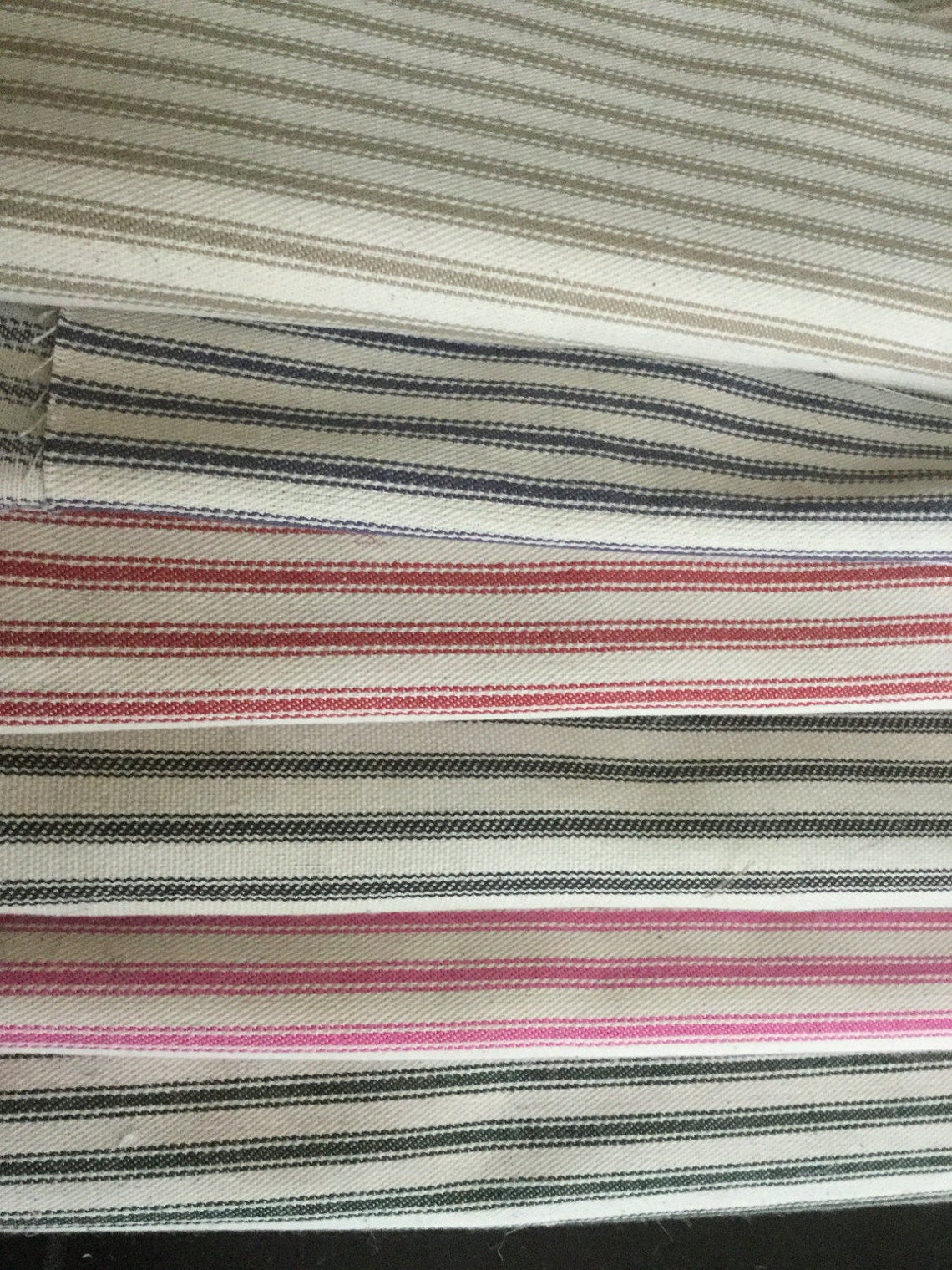 Set of 15 Burlap Lace Stripe Ticking Flowers Rustic Wedding Etsy