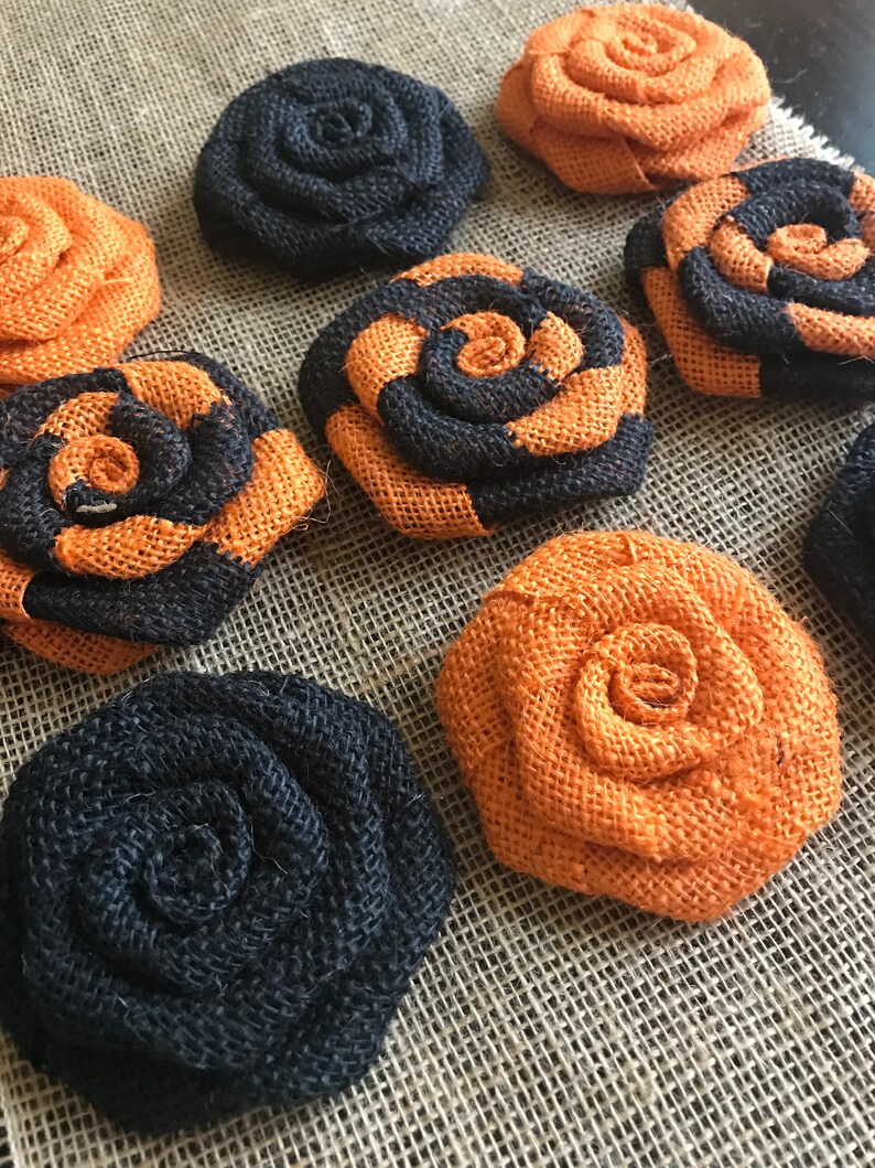 Fleurs En Toile De Jute Avec Perle - Lot De 40 - 2cm - Pour Déco Mariage Et DIY