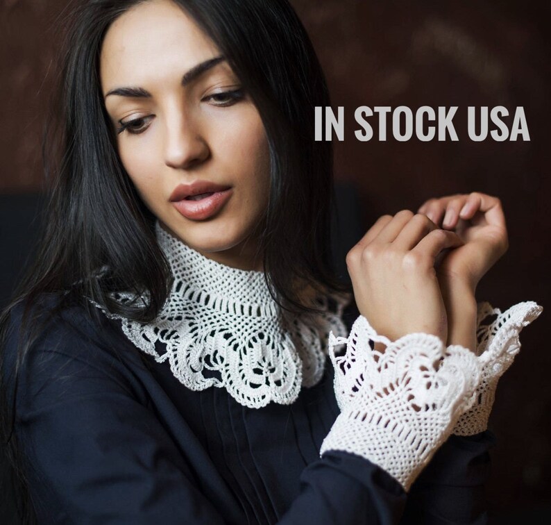 Hand Made Crochet Collars and Cuffs Detachable Collar and Etsy