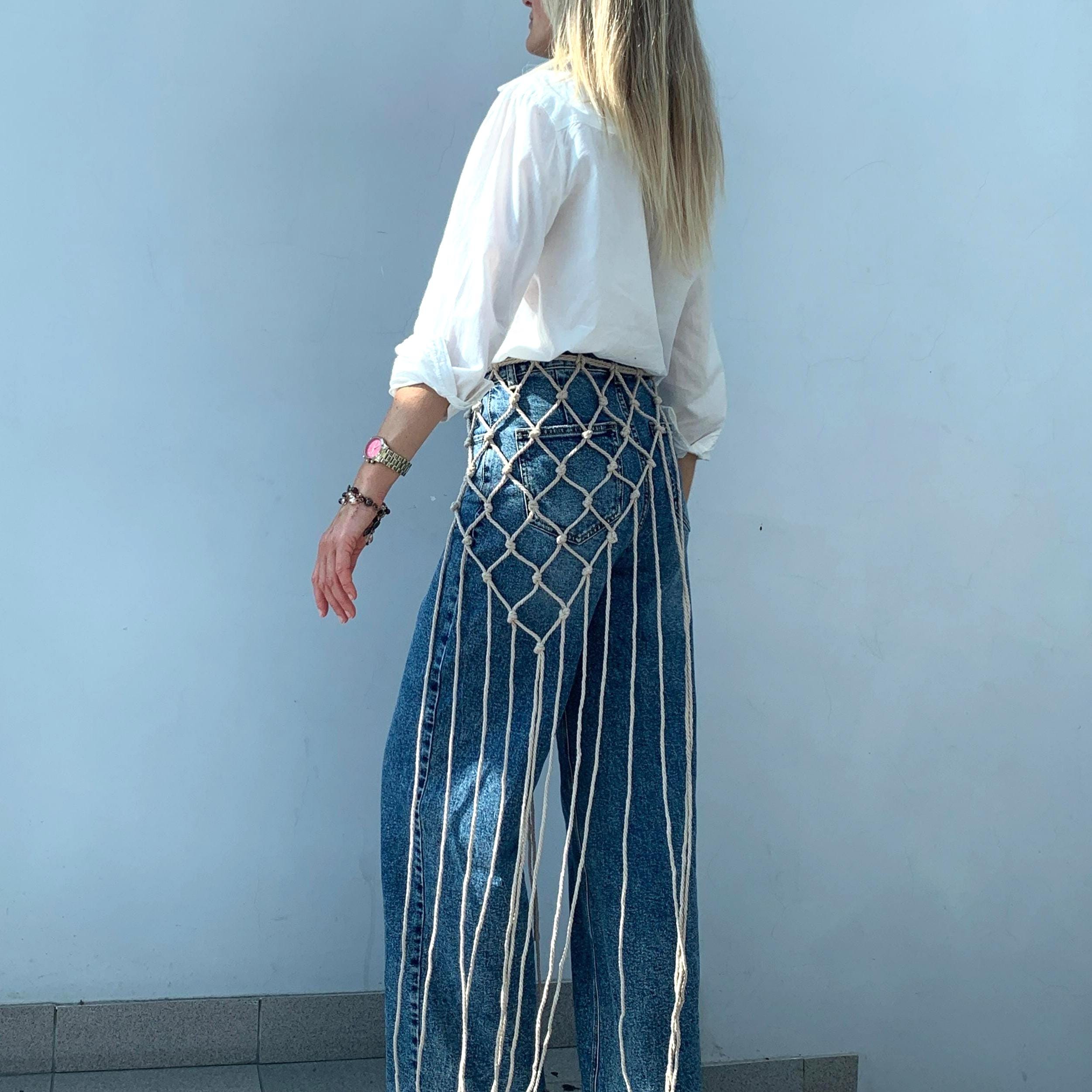 Macrame Belt Skirt – Boho Rope Wrap Skirt – Handmade  display picture 3