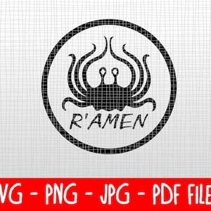 Downloadable SVGs - Pastafarian - Flying Spaghetti Monster R&#39;amen