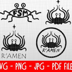 Downloadable SVGs - Pastafarian Flying Spaghetti Monster