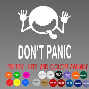 Holographic Don't Panic Decal Futuristic HHGTTG Laptop -  Canada