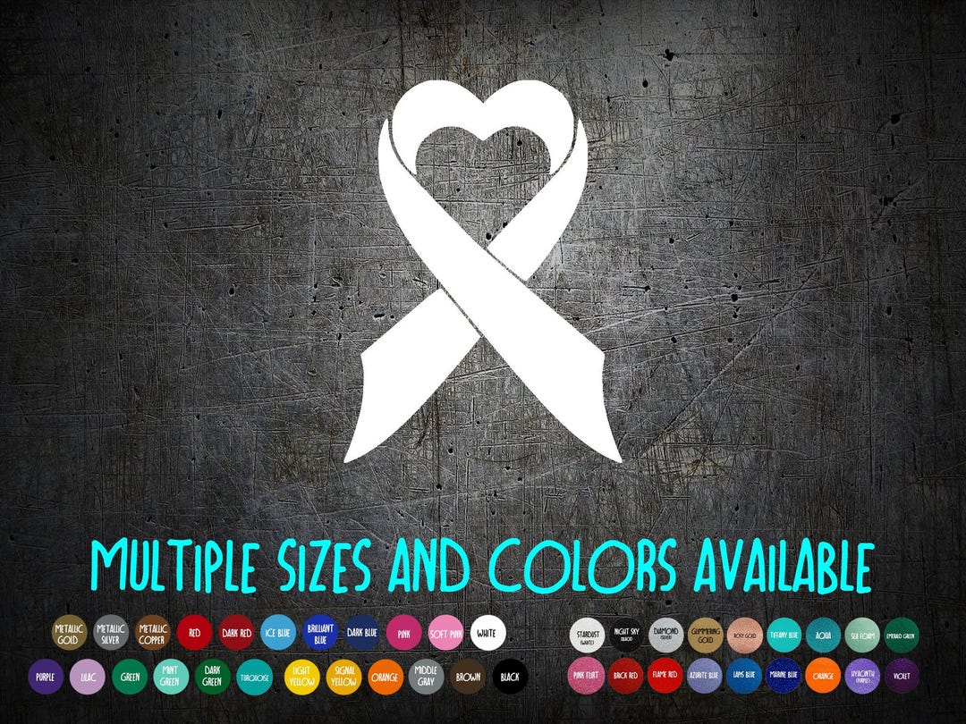 Vinyl Decal - Awareness Ribbon - Heart Shape - Etsy