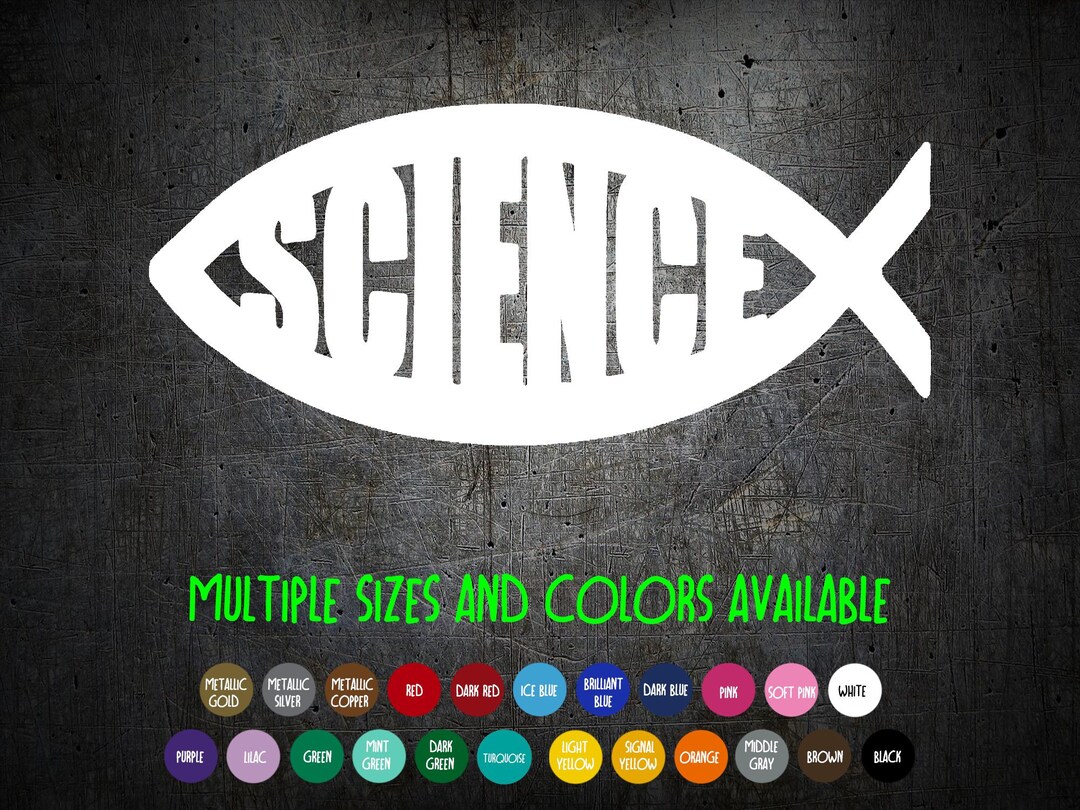 Science Fish Sticker Vinyl Decal - SCIENCE Fish - Etsy