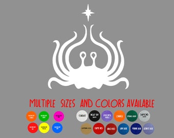 Glitter or Fluorescent Vinyl Decal - Pastafarian - Flying Spaghetti Monster