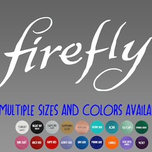 Glitter Vinyl Decal - Firefly Logo