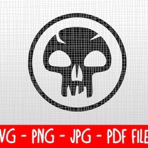Downloadable SVG - Magic the Gathering Black