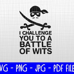 Herunterladbare SVG - Prinzessin Bride - Ich fordere Sie zu einem Kampf des Verstandes heraus