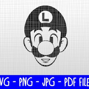 Downloadable SVG - Super Mario Bros - Luigi