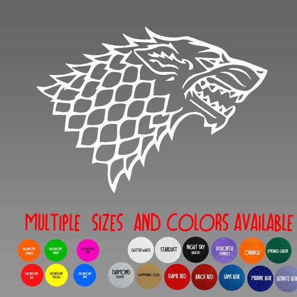 House Stark Decal Etsy