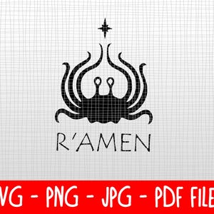 Downloadable SVGs - Pastafarian - Flying Spaghetti Monster R&#39;amen