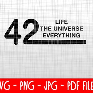 SVG descargable - 42 La vida El universo Todo