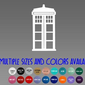 Glitter Vinyl Decal - Dr Who - Tardis