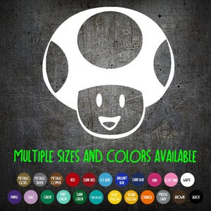 Vinyl Decal - Super Mario Mushroom / Toadstool