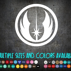 May include: A white emblem with a star and wings design inside a circle, set against a textured dark gray background. The text "MULTIPLE SIZES AND COLORS AVAILABLE" is below the emblem, with a color palette.